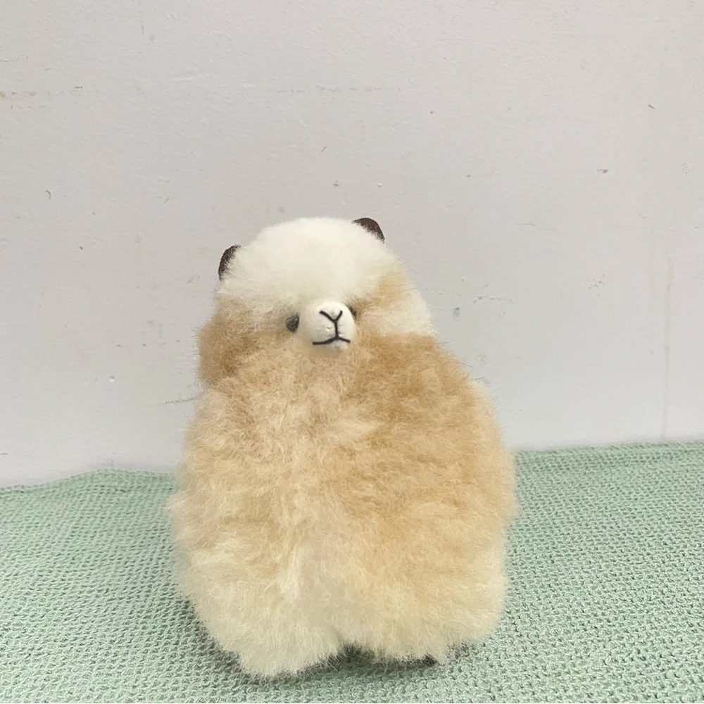 Plush Alpaca Stuffed Animal - Cream and Tan